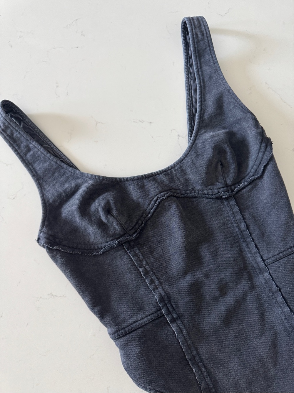 Acne Studios Grey Washed Corset Bodysuit Size XS - Picture 2 of 7